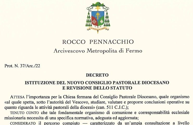 Un nuovo statuto per il Consiglio Pastorale Diocesano