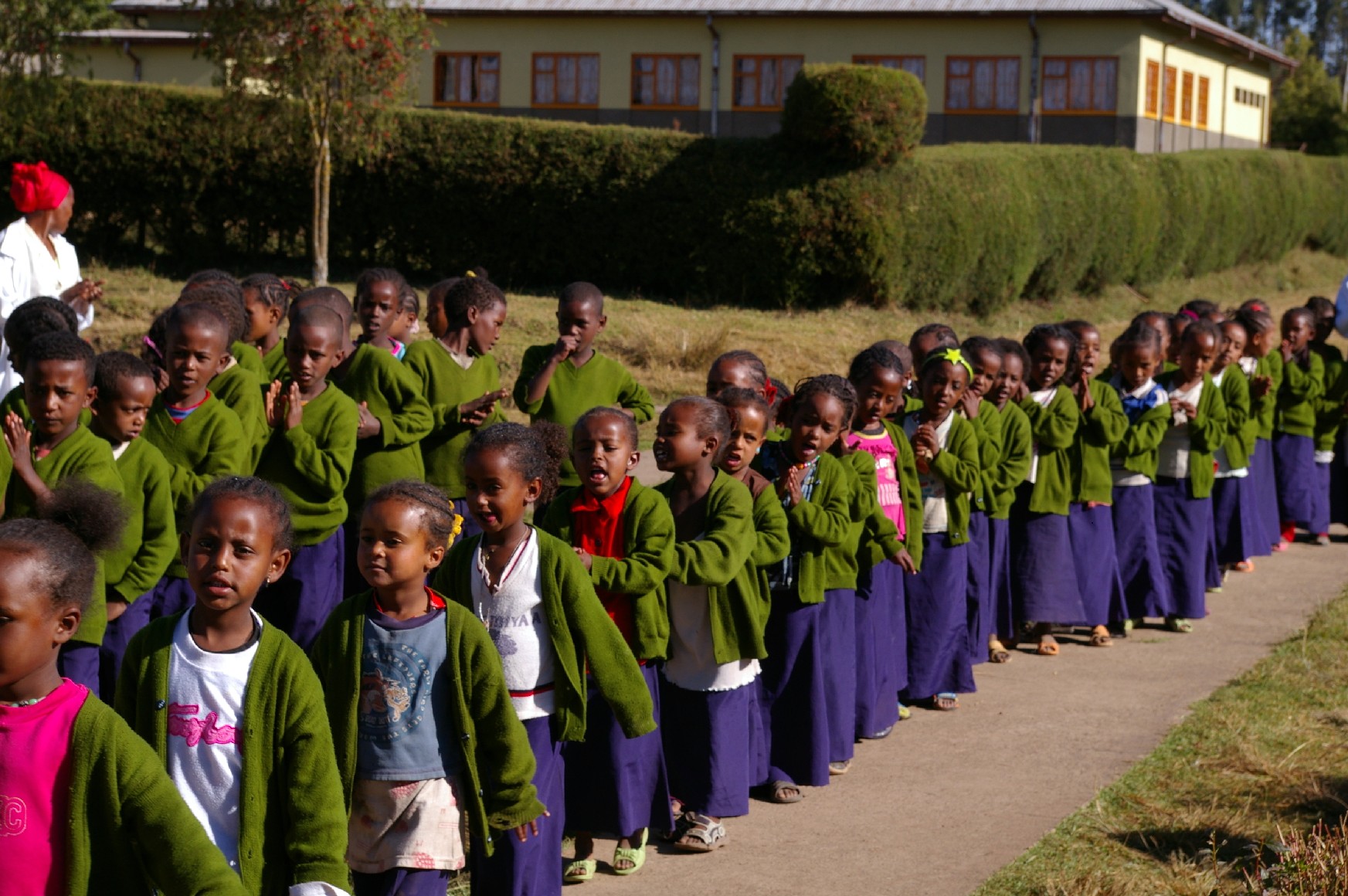 I bambini presso la scuola materna di Kofele