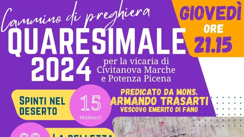 Il Cammino di preghiera quaresimale per la vicaria di Civitanova