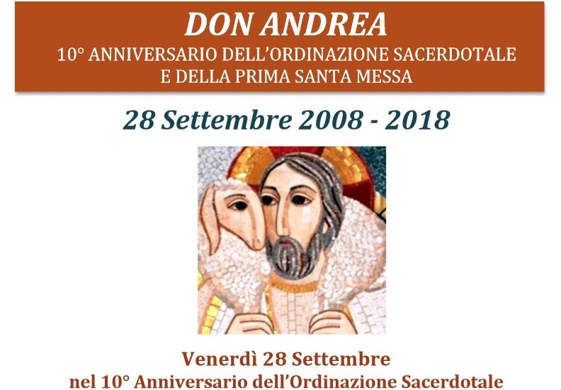 Don Andrea Verdecchia ricorda i suoi 10 anni dall'Ordinazione