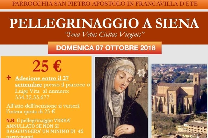 La parrocchia di Francavilla in pellegrinaggio a Siena