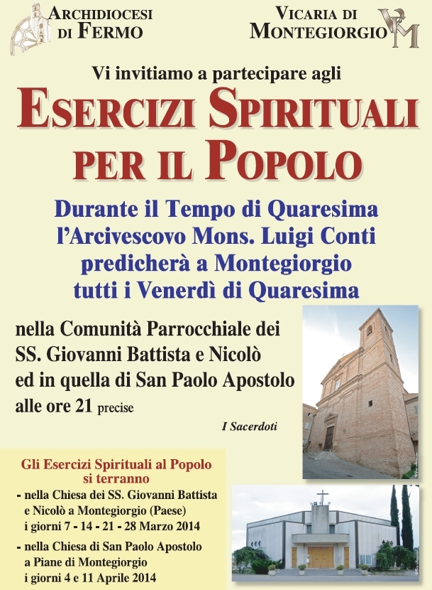 Il Vangelo dell'adultera è il filo conduttore della Liturgia Penitenziale che l'Arcivescovo presiederà stasera a Piane di Montegiorgio, nella Chiesa di S.Paolo che verrà riaperta al culto