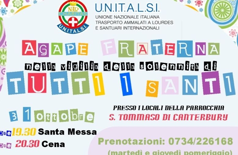 L'UNITALSI festeggia la vigilia di Tutti i Santi