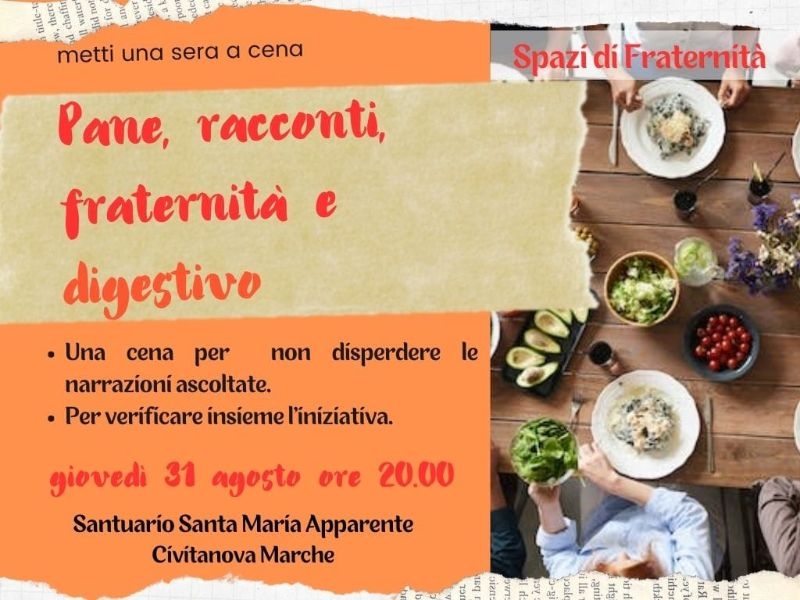 Pane, racconti, fraternità e digestivo