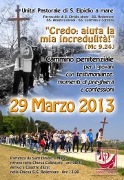 Si ripete anche quest'anno l'iniziativa del Cammino Penitenziale dell'Unità Pastorale di Sant'Elpidio a Mare