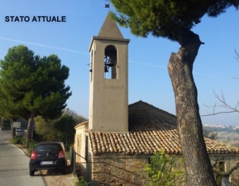 Lo stato modificato del campanile della Chiesa della Madonna della Misericordia di Altidona