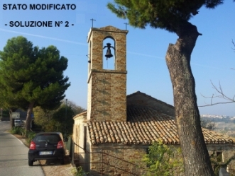 L'aspetto attuale del campanile della Chiesa della Madonna della Misericordia di Altidona