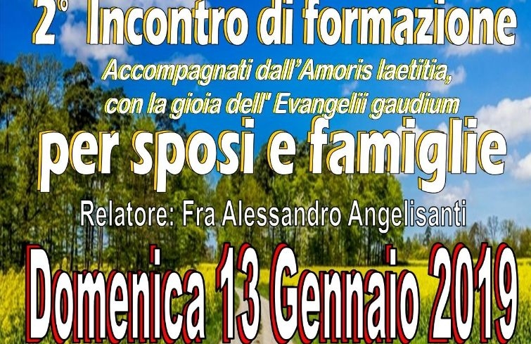 Domenica 13 Gennaio il 2° incontro per sposi e famiglie