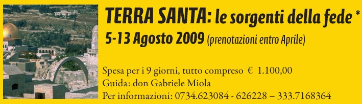 Terra Santa Agosto 2009